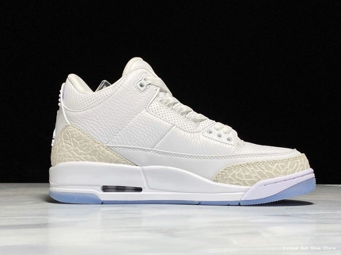 Kicked Out Shoe Store 3 Jordan Air White Retro 136064-111 Triple 0823